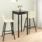 Gossi masa de bar din mdf, negru, 55 x 55 x 107 cm