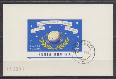 1963 LP 577 NAVIGATIA COSMICA COLITA NEDANTELATA STAMPILATA foto