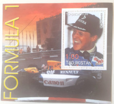 Masini de Formula 1 , pilot M.Schumaer, bloc colita . Mnh foto