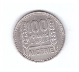 Moneda Algeria 100 francs/franci 1950, stare buna, curata