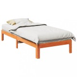 VidaXL Cadru de pat fără saltea maro ceruit 80x200 cm lemn masiv pin