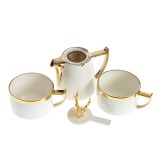Set ceainic alb 420 ml cu doua cesti 220 ml