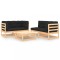 Gossi set mobilier de gradina cu perne, 5 piese, lemn masiv de pin
