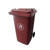 Container deseuri Leziter 240L Maro HDPE Cu Roti Standard EN-840