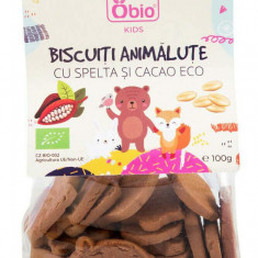 Biscuiti Animalute cu Spelta si Cacao Eco 100 grame Obio