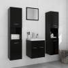 VidaXL Set mobilier de baie, negru, lemn prelucrat 3071217