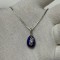 LANT + PANDANTIV AUR alb 14K - OU de Paste + Email Albastru - Model Faberge - Grecia !