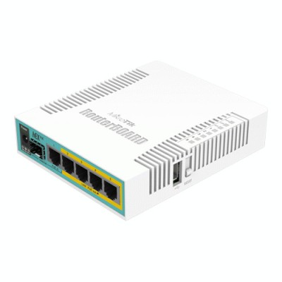 Router hEX PoE, 5 x Gigabit 4 PoE, 1 x SFP, RouterOS L4 - Mikrotik RB960PGS SafetyGuard Surveillance foto