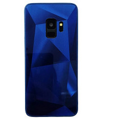Huse telefon silicon si acril textura diamant Samsung Galaxy S9 , Albastru