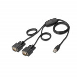 Adaptor, Digitus, USB/RS232, Negru