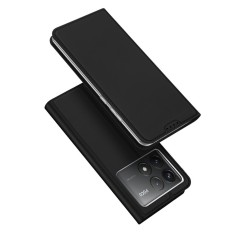 Husa flip xiaomi poco f6 pro, dux ducis skin pro, smart pro magnet, negru foto