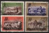 Romania 1955 - Zootehnie, serie stampilata