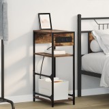 vidaXL Dulap de noapte Stejar afumat 40 x 27 x 76 cm Lemn compozit