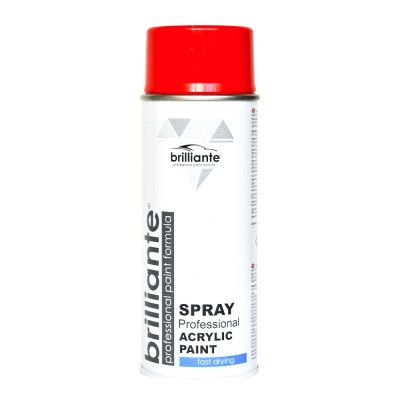 Spray Vopsea Brilliante, Rosu Trafic, 400ml foto