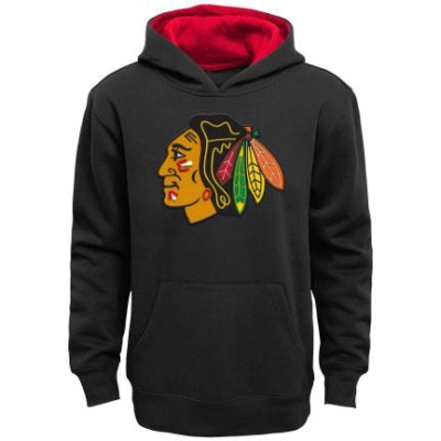 Chicago Blackhawks hanorac cu glugă pentru copii Prime Logo Pullover Fleece black - Dětsk&amp;eacute; M (10 - 12 let) foto