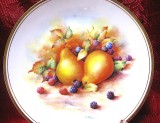 FARFURIE PORTELAN ROYAL KENT BONE CHINA STAFFORDSHIRE ANGLIA DECOR FRUCTE PERE SI MURE 23 CM