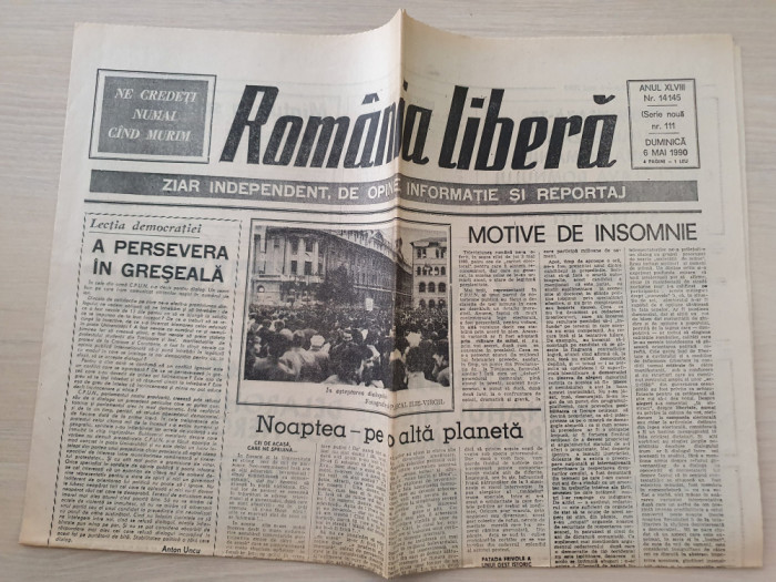 romania libera 6 mai 1990- iliescu despre evenimentele din piata universitatii