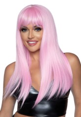 Peruca Par Roz, Sexy Long Straight Bang Wig