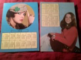 2 Ilustrate Calendar 1973 cu Margareta Paslaru si Olimpia Panciu , Ed. ACIN casa Filmului
