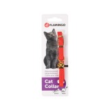 Zgarda pentru pisici, rosie, cu clopotel, 32cm