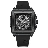 Ceas Bărbați Naviforce 8064 Negru &ndash; Funcții Multiple, Design Luxury, Cronometru, Rezistent la Apă 3ATM