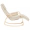 Scaun balansoar, crem, material textil - 5