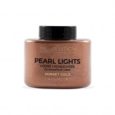 Iluminator Pearl Lights, Sunset Gold, 25 g, Makeup Revolution foto