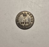 5 Kreuzer 1864 A Piesa Frumoasa