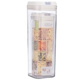 Cutii de Depozitare Alimente, Cyrax, Set din 2 Cutii de tip Container, Recipiente pentru Cereale in Bucatarie, 1.2 L-10x30.5 cm, 2.5 L-12.5x12.5x36.5