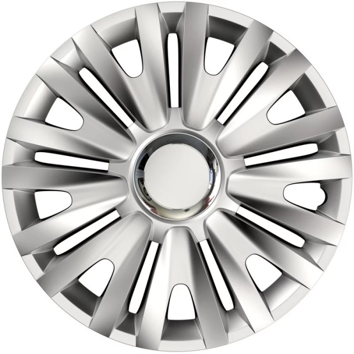 Set capace roti auto Cridem Royal RC 4buc - Argintiu/Crom - 14&#039;&#039; Garage AutoRide
