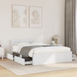 Cumpara ieftin Cadru de pat cu tăblie fără saltea, alb, 120x200 cm