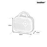 Cumpara ieftin Set valize rigide Leziter TravelLux Pro 5 piese, ABS PC, roti 360&deg;, gri inchis