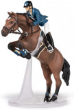 Figurina - Jumping Horse with Rider | Papo