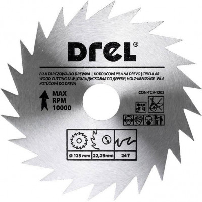 Disc circular 125 mm 24T, DREL foto