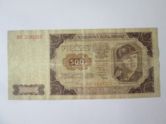 Rara! Polonia 500 ZlotI/Zlotych 1948,bancnota din imagini la cel mai mic pret de pe site