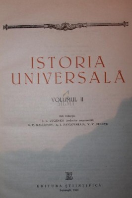 Istoria universalaVol II foto