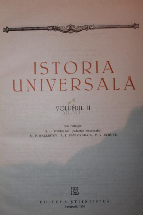 Istoria universalaVol II