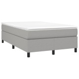 Cumpara ieftin Pat box spring cu saltea, gri deschis, 120x190 cm, textil