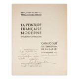 La peinture fran&ccedil;aise moderne, catalogul expoziției din 5 - 31 decembrie 1935, exemplar numerotat, cu dedicația lui K. H. Zambaccian