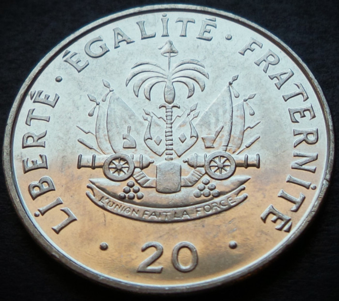 Moneda exotica 20 CENTIMES - HAITI, anul 1995 *cod 4891 = UNC