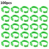 Inele Reglabile Gaini Sunmostar, 100 Bucati, Verde - Identificare Pasari, Inele numerotate
