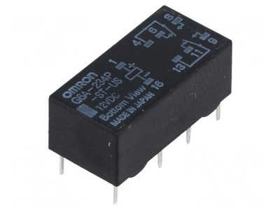 Releu Electromagnetic DPDT 12VDC 2A foto