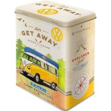 Cutie de depozitare metalica - Volkswagen Bulli - Get Away, Nostalgic Art Merchandising