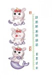 Cumpara ieftin Sticker decorativ Masuratoare cu Unicorni, Mov, 130 cm, 1479ST, Oem