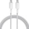 Cablu alimentare si date Anker, USB Type-C (T) la USB Type-C (T), 0.9m rata transfer 480 Mbps, 60W, invelis nylon, braided, alb, &quot;A81F5G21&quot; (timbru ve