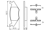 Placute Frana Disc Bosch 0986468890 Seat VW Cordoba Derby Golf II Ibiza Jetta Polo Classic Coupe II