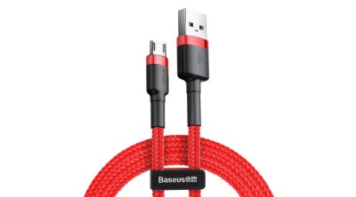Baseus Micro USB Cafule Cablu de date și &amp;icirc;ncărcare 1.5A 2m roșu roșu (CAMKLF-C09) foto