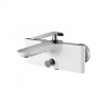 Baterie cada Wellis Rundo, alama, monocomanda, cartus ceramic, alb/crom