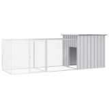 Cumpara ieftin Cotet pentru pasari, gri, 300x91x100 cm, otel galvanizat