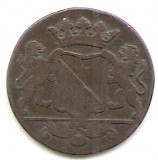 Olanda Utrecht 1 Duit 1756 - Cupru, 21.5 mm KM-91, Europa, Cupru (arama)